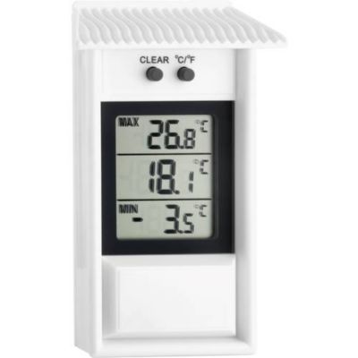 Thermomètre numérique blanc TFA Dostmann 30.1053 pour intérieur et extérieur
