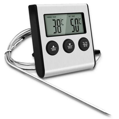 Thermomètre numérique LED avec sonde et fonction minuterie