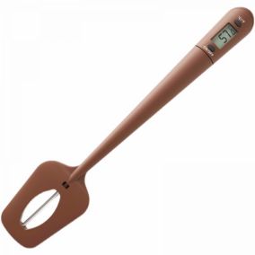 Thermomètre pour sauces de cuisine Spatule à bonbons de cuisine portable avec agitateur en un, nylon + silicone, idéal pour le ch