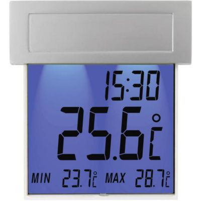 Thermomètre solaire pour fenêtre Vision Solar argent - lecture intérieure et extérieure sans ouverture
