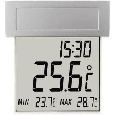 Thermomètre solaire pour fenêtre Vision Solar argent - lecture intérieure et extérieure sans ouverture