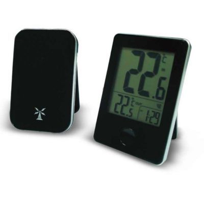Thermomètre intérieur extérieur, thermomètre connecté avec 3 capteurs sans  fil, moniteur d'humidité et de température (/), enregistrement max & min,  affiche tendance et