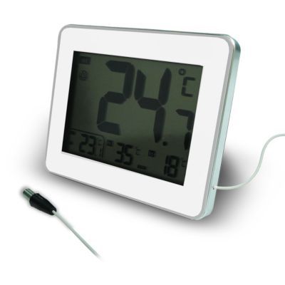 Thermomètre hygromètre sans fil avec sonde de température extérieure  filaire. Compatible RFXCOM / Jeedom / eedomus 