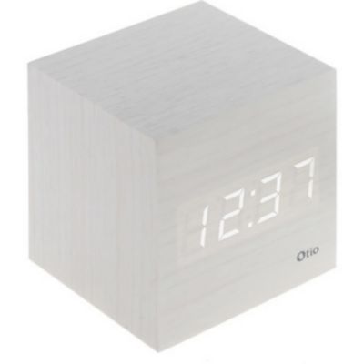 Thermomètre cube finition blanc en plastique