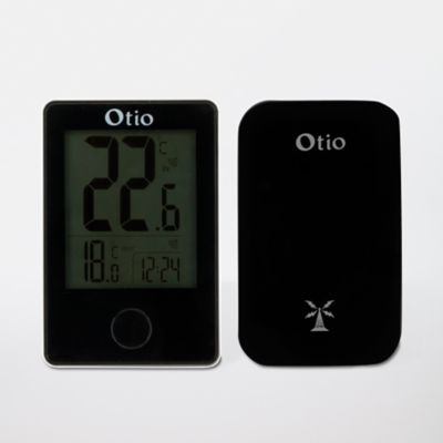 Thermomètre digital intérieur Otio noir sans fil