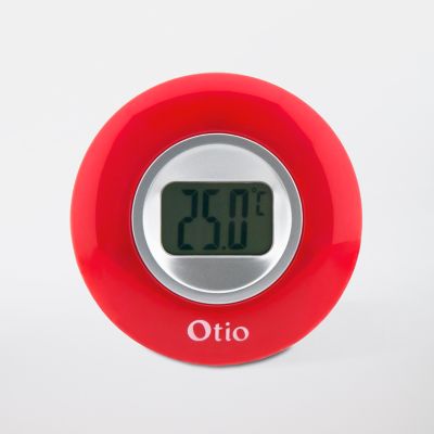 Thermomètre hygromètre intérieur magnétique rouge – OTIO - Mr