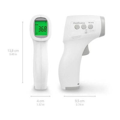 Thermometre frontal sans contact MEDISANA TM A79 avec alarme fievre 3 couleurs
