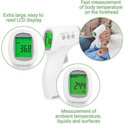 Thermometre frontal sans contact MEDISANA TM A79 avec alarme fievre 3 couleurs