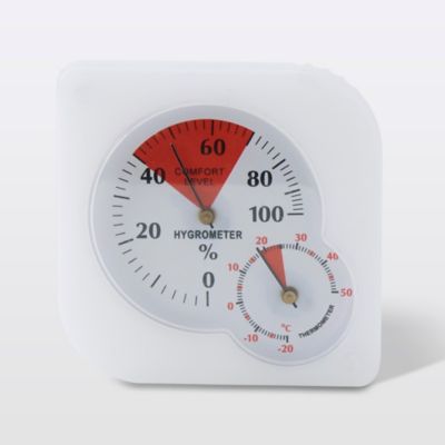 Thermomètre hygromètre analogique intérieur Terdens blanc