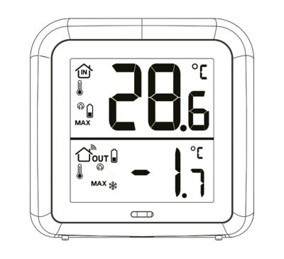 Thermomètre Hygromètre haute précision à sonde sans fil Otio blanc