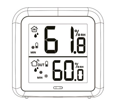 Thermomètre Hygromètre haute précision à sonde sans fil Otio blanc