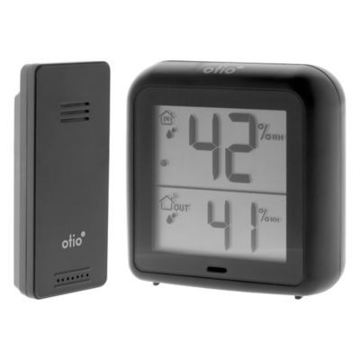 Thermomètre Hygromètre haute précision à sonde sans fil Otio gris anthracite