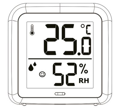 Thermomètre Hygromètre haute précision Otio gris anthracite