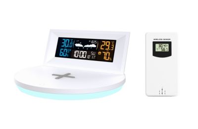 THERMOMETRE INT EXT AVEC CHARGEUR ET USB