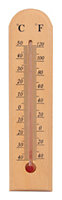 Thermomètre intérieur/extérieur analogique en bois
