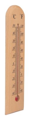 Thermomètre intérieur/extérieur analogique en bois