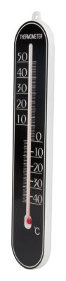 Thermomètre intérieur/extérieur analogique noir