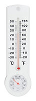 Thermomètre intérieur/extérieur fonction hygromètre analogique Otio blanc