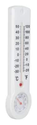 Thermomètre intérieur/extérieur fonction hygromètre analogique Otio blanc