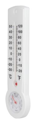 Thermomètre intérieur/extérieur fonction hygromètre analogique Otio blanc