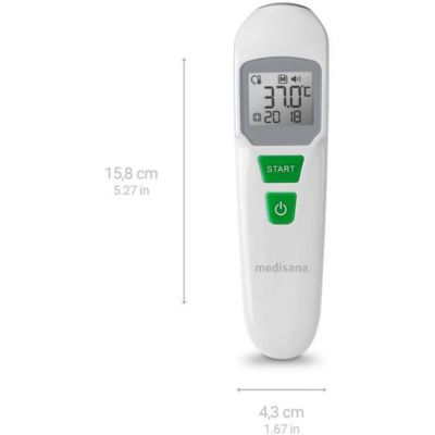 Thermometre - MEDISANA - TM 760 - Sans contact - Mesure précise viseur LED - Signal sonore - Mémoires - Dispositif medical cer