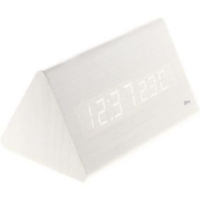 Thermomètre prisme finition blanc en plastique