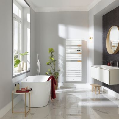 THERMOR - Sèche-serviettes Allure 3 mat à gauche 750W brun sable/chêne - 483220