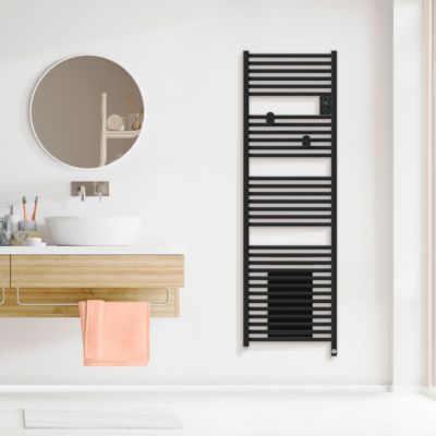 THERMOR - Sèche-serviettes connecté Riva 5 Etroit avec soufflerie 1500W Ardoise - 471654