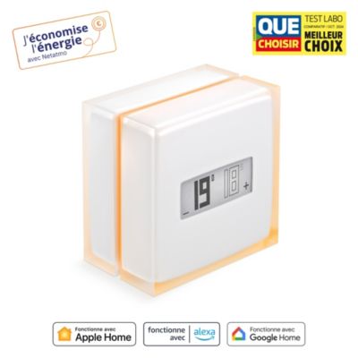 Thermostat connecté et intelligent filaire ou sans fil Netatmo Castorama