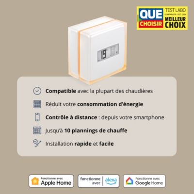 Thermostat connecté et intelligent filaire ou sans fil Netatmo