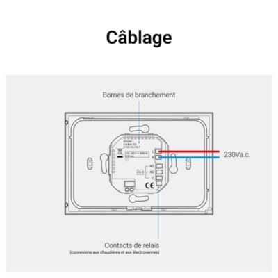 Thermostat d'ambiance connecté Smarther with Netatmo Legrand blanc