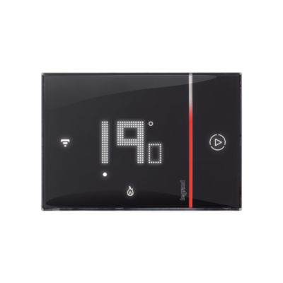 Thermostat d'ambiance connecté Smarther with Netatmo Legrand noir