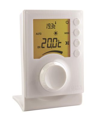Thermostat d'ambiance radio pour chaudière ou pompe à chaleur non réversible TYBOX 33 - Boîtier d'ambiance + récepteur