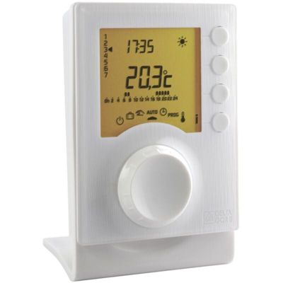 Thermostat d'ambiance sans fil programmable Tybox 137+ pour chaudière Delta Dore
