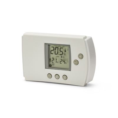 Thermostat numérique à 2 fils, chaud/froid. Blanc
