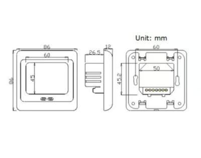 Thermostat pour chauffage au sol électrique avec écran tactile - HT07
