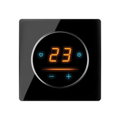 Thermostat, régulateur de température OneKeyElectro 25 WIFI Tactile avec cadre en verre Garda - noir