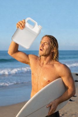 Ti'Pi - Lot de 12 jerricans vides 5L - Qualité alimentaire et compatible liquides aqueux agressifs - Avec ligne de visibilité