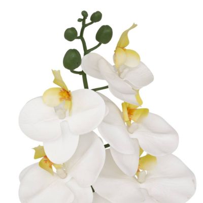 Tige d'orchidée artificielle "Gisele" H95cm- Blanc- Atmosphera
