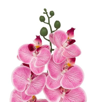 Tige d'orchidée artificielle "Gisele" H95cm- Blanc- Atmosphera