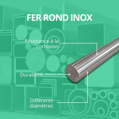 Tige fer rond inox 6mm Longueur : 2 metres - Comment Fer