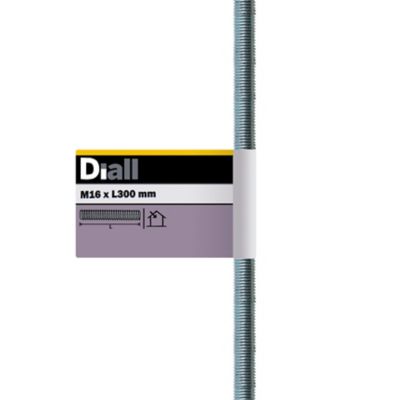 Tige filetée brillante zinguée diamètre 16 x 300 mm