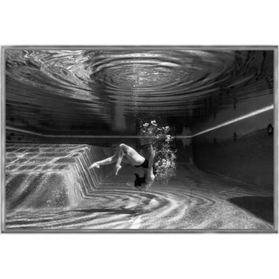 Tirage encadré sur aluminium swimming inside 120x80 cm Fabriqué en France