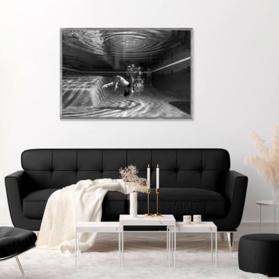 Tirage encadré sur aluminium swimming inside 120x80 cm Fabriqué en France