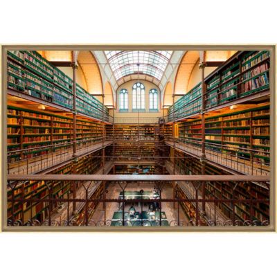 Tirage encadré sur verre synthétique cuypers library 90x60 cm Fabriqué en France