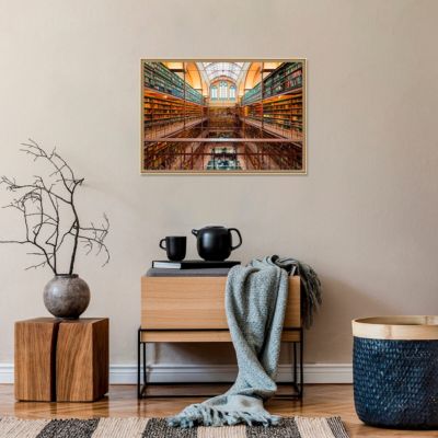 Tirage encadré sur verre synthétique cuypers library 90x60 cm Fabriqué en France