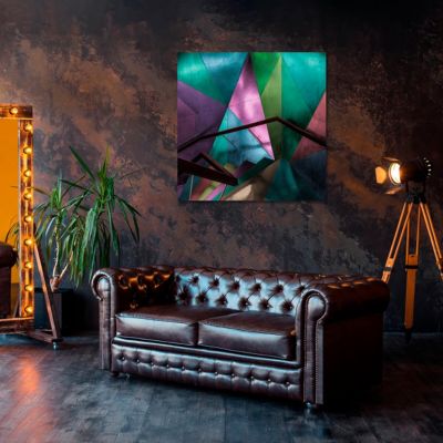 Tirage sur aluminium colorful abstract 90x90 cm Fabriqué en France