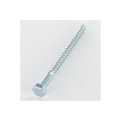 Tirefonds 6X60 FIL TOT Tête à Fendue Acier zingué - 10 pièces