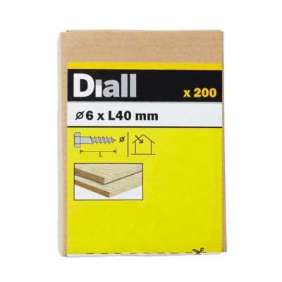 Tirefonds DIN 571 zingués 6x40 mm - 200 pièces