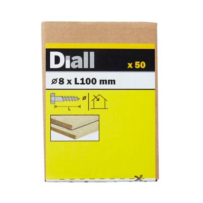 Tirefonds DIN 571 zingués 8x100 mm - 50 pièces